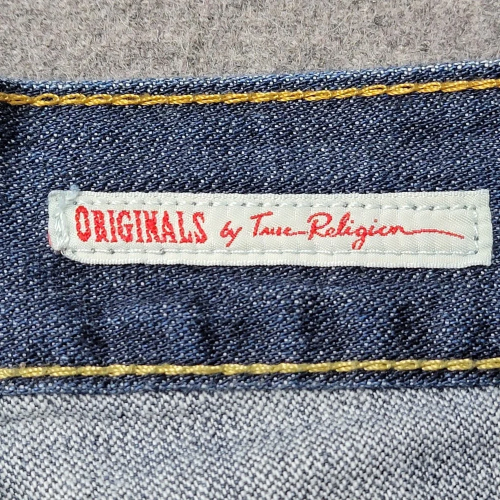 True Religion Jeans Mens 40 Ricky Straight Leg Made in USA Originals Denim Pants